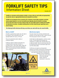 Forklift Safety Tips Information Sheet thumbnail