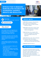 Introduction To Managing Work Related Violence And Aggression Guidance, Insights And Regulation thumbnail