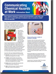 Communicating Chemical Hazards at Work Information Sheet thumbnail